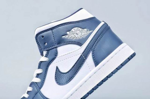 Air Jordan 1 Men's Basketball Shoes Navy White